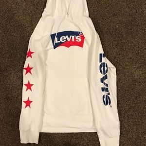 Levi’s hoodie red/blue split